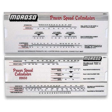 Moroso POWER-SPEED CALCULATOR 89650